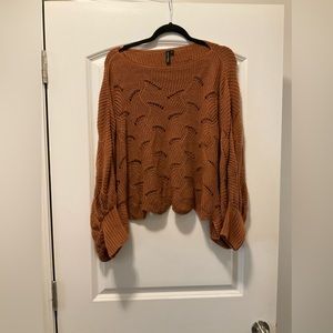 Tan poncho sweater